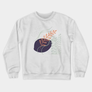 Abstract shapes lines and leaf digital design Crewneck Sweatshirt